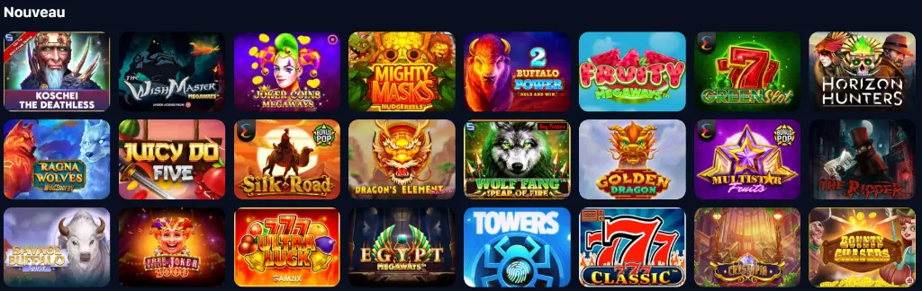 Jeux de casino 1Win