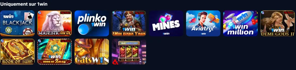 Jeux en direct et tournois de casino 1win