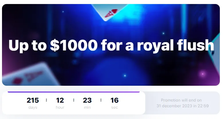 1win bonus royal flush